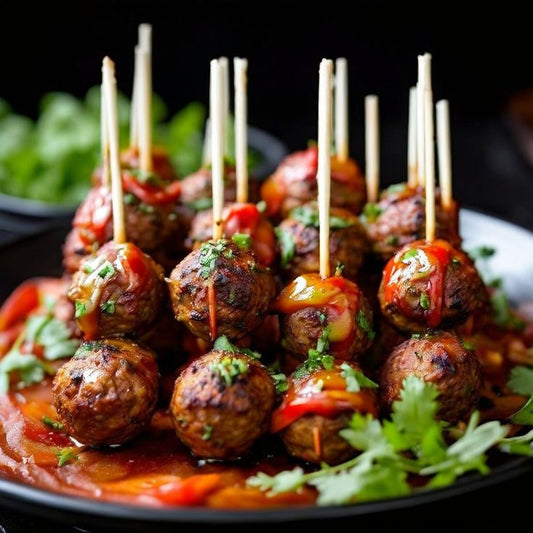 Spanish Meatball Skewers